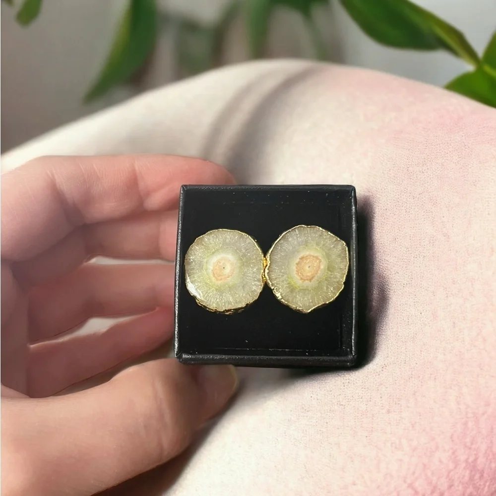 Yellow Solar Quartz Cufflinks